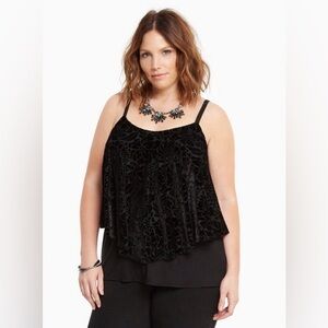 NWT Torrid Velvet Double Layer Cami Size 3X